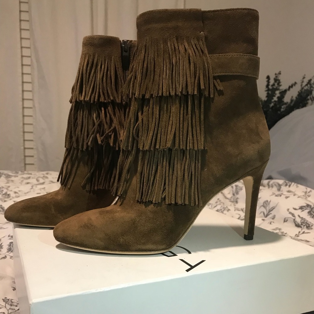 Via Spiga Vesta Fringe Dress Bootie